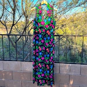 🌸🌺 Tropical Floral Virgo Sleeveless Halter Summer Dress 🌺🌸